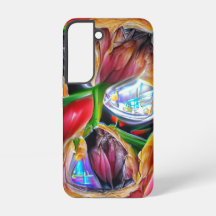 鮮やか抽象芸術チューリップ反射