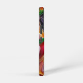 鮮やか抽象芸術チューリップ反射 SAMSUNG GALAXYケース (右側面)