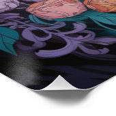 鮮やか抽象芸術ドッグポートレート ポスター (コーナー)