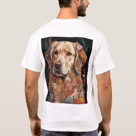 鮮やか抽象芸術ドッグポートレート Tシャツ