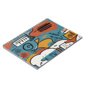 鮮やか抽象芸術ノートデザイン ノートブック (左側)