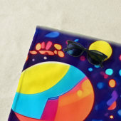 鮮やか抽象芸術バブル宇宙 ビーチタオル (インサイチュ)
