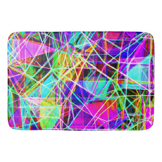鮮やか抽象芸術パターンデザイン バスマット (正面)