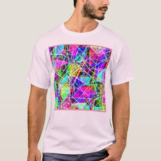 鮮やか抽象芸術パターンデザイン Tシャツ (正面)