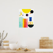 鮮やか抽象芸術フリーフォームウォールアート ポスター (キッチン)