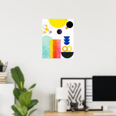 鮮やか抽象芸術フリーフォームウォールアート ポスター (ホームオフィス)