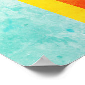 鮮やか抽象芸術フリーフォームウォールアート ポスター (角)