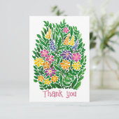 鮮やか抽象芸術フローラフラットサンキューカード サンキューカード (スタンド正面)