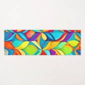 鮮やか抽象芸術フローラ爆発 ヨガマット (正面(横))