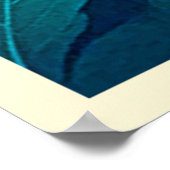 鮮やか抽象芸術フローラ美しい ポスター (角)