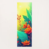 鮮やか抽象芸術フローラ美しい ヨガマット (裏面)