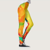 鮮やか抽象芸術フローラ美しい レギンス (右)