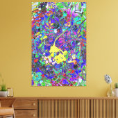 鮮やか抽象芸術フローラ1 キャンバスプリント (インサイチュ (リビング))