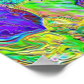 鮮やか抽象芸術フローラ1 ポスター (角)