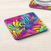 鮮やか抽象芸術フローラ コースター (左側)