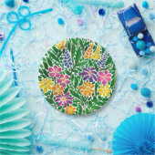 鮮やか抽象芸術フローラ ペーパープレート (パーティー)