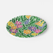 鮮やか抽象芸術フローラ ペーパープレート (アングル)