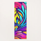 鮮やか抽象芸術フローラ ヨガマット (裏面)