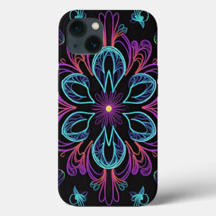 鮮やか抽象芸術フローラ iPhone 13ケース
