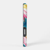 鮮やか抽象芸術ブラシストローク iPhoneケース (右側面)