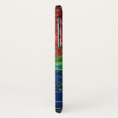 鮮やか抽象芸術ブルー聖なる書物、 経典パーソナライズされた Case-Mate iPhoneケース (裏面/左)