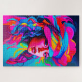 鮮やか抽象芸術ポートレート ジグソーパズル (横)