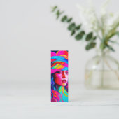 鮮やか抽象芸術ポートレート スキニー名刺 (スタンド正面)