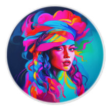 鮮やか抽象芸術ポートレート