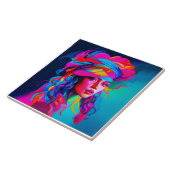 鮮やか抽象芸術ポートレート タイル (側面)