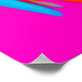 鮮やか抽象芸術ポートレート ポスター (角)