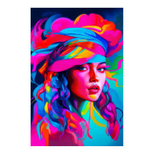 鮮やか抽象芸術ポートレート