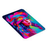 鮮やか抽象芸術ポートレート マグネット (右側)