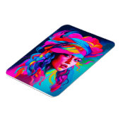 鮮やか抽象芸術ポートレート マグネット (左側)