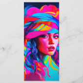 鮮やか抽象芸術ポートレート メニュー (裏面)