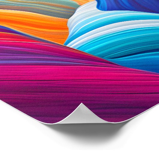 鮮やか抽象芸術ランドスケープオブグランドキャニオン ポスター (角)