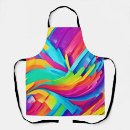 鮮やか抽象芸術図形のアート エプロン
