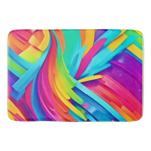 鮮やか抽象芸術図形のアート バスマット (正面)