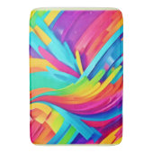 鮮やか抽象芸術図形のアート バスマット (正面縦)