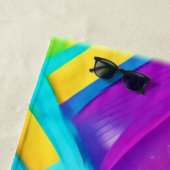 鮮やか抽象芸術図形のアート ビーチタオル (インサイチュ)