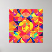 鮮やか抽象芸術対称芸術 キャンバスプリント (正面)