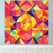 鮮やか抽象芸術対称芸術 キャンバスプリント (インサイチュ (ウッドフロア))