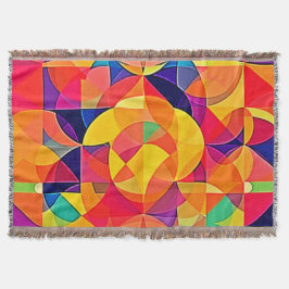 鮮やか抽象芸術対称芸術 スローブランケット