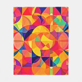 鮮やか抽象芸術対称芸術 フリースブランケット (正面)