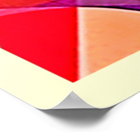 鮮やか抽象芸術対称芸術 ポスター (角)