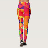 鮮やか抽象芸術対称芸術 レギンス (裏面)