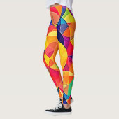 鮮やか抽象芸術対称芸術 レギンス (左)