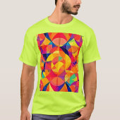 鮮やか抽象芸術対称芸術 Tシャツ (正面)