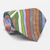 鮮やか抽象芸術幾何ストライプのパターン ネクタイ (ロール)