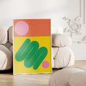 鮮やか抽象芸術幾何学中世紀美学 ポスター