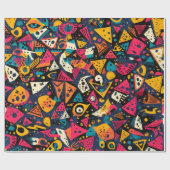 鮮やか抽象芸術幾何学的ラッピング紙 ラッピングペーパー (フラット)